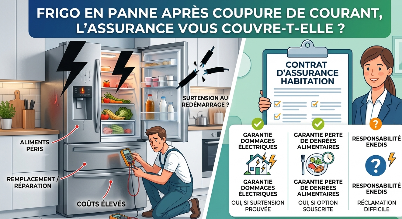 assurance Frigo en panne après coupure de courant