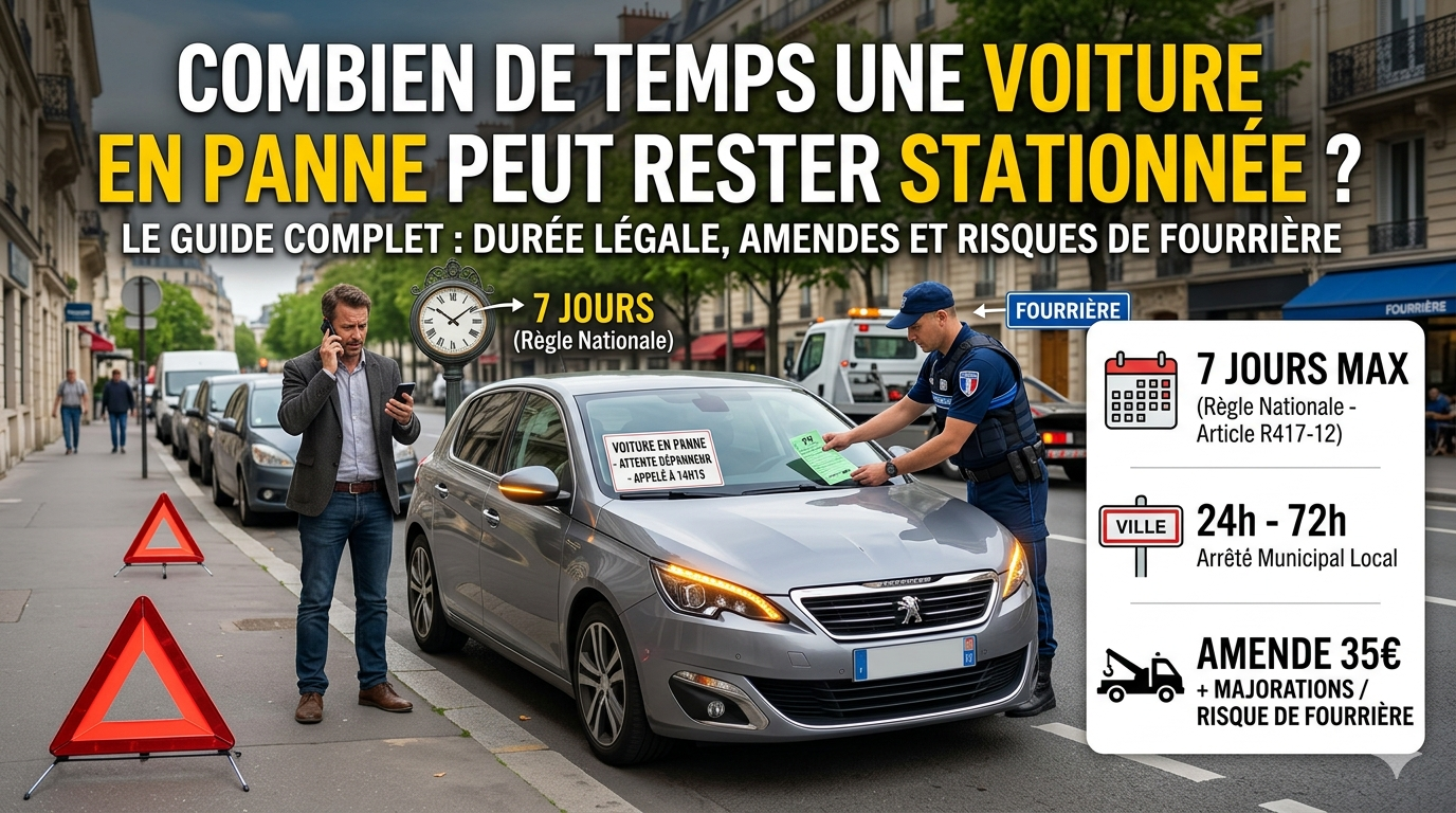 temps une voiture en panne peut rester stationnée
