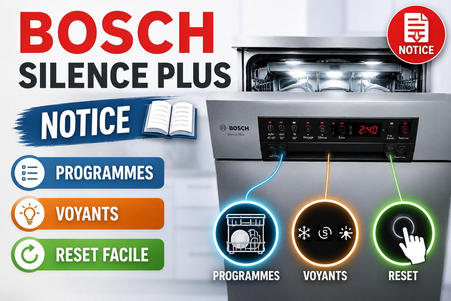 Notice lave-vaisselle Bosch Silence Plus